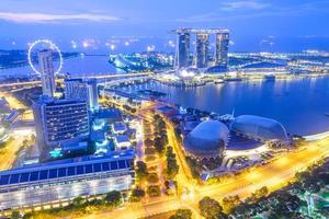 horizonte de la ciudad de singapur foto