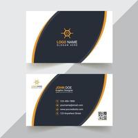 Plantilla de diseño de tarjeta de visita creativa y corporativa con formato vectorial vector