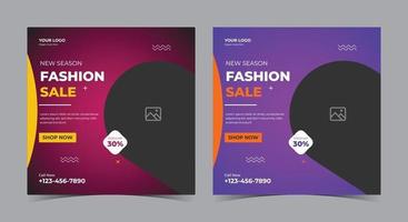 Fashion Sale social media post and flyer vector