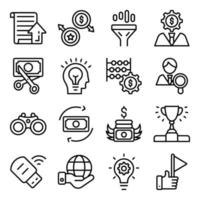 Pack of Money Management Linear Icons vector