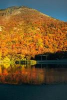 Golden autumn landscape view photo