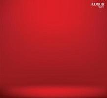 Empty red color studio room luxury background. Abstract gradient red, used as background for display products design web template, Vector illustration