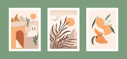 Collection of contemporary art prints. Modern vector design for wall art, posters, cards, t-shirts nd more