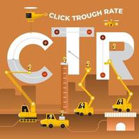 illustrations building type click through rate vector