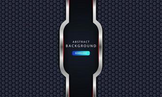 Realistic overlap layer on hexagon pattern background vector