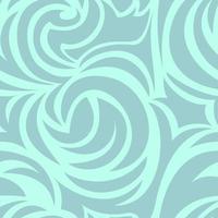 Seamless turquoise texture of spirals and curls. Sea pattern in pastel colors. vector