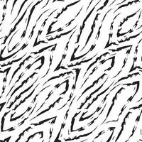 Seamless vector black line pattern with sharp corners smoothly flowing into each other isolated on a white background.