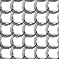 Vector seamless linear pattern of uneven lines in the form of intersecting circles.