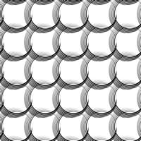 Vector seamless linear pattern of uneven lines in the form of intersecting circles.