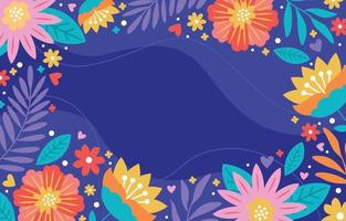 Colorful Flower and Foliage Background vector