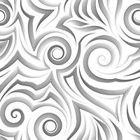 Vector seamless pattern in black color isolated on white background.