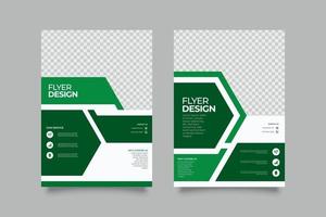 Webinar Green Flyer Template with Shapes vector