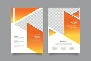 Webinar gradient flyer template with geometric shapes vector