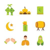 Eid Mubarak Icon Collection vector