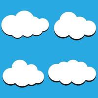 Vector illustration of clouds collection background. Cloud Symbols for your website design logo UI