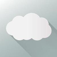 icono de nube aislado sobre fondo. nube plana. vector