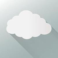 icono de nube aislado sobre fondo. nube plana. vector