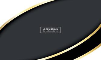 abstract luxury black card with gold gift bows vector