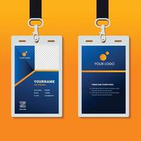 professional corporate id card template, clean id card design with realistic mockup vector