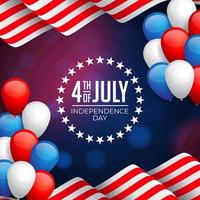Happy 4th Of July America Independence Day Celebration vector