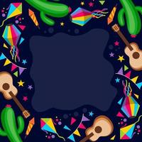 diseño de fondo de fiesta de festa junina vector