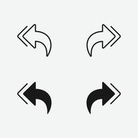 previous and next arrow icon vector. arrow, direction symbol vector illustration for web and mobile app vector.