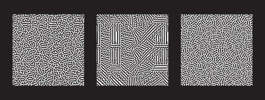 Collection of turing abstract seamless pattern. vector