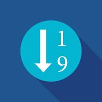 sort by numeric vector icon symbol