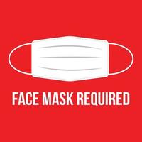 Face Mask Required vector