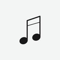 music note vector icon symbol for website and mobile app