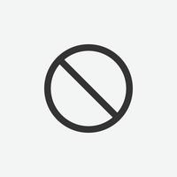 no sign icon for website and mobile app vector