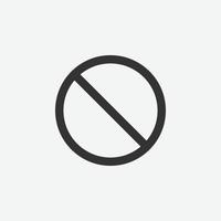 no sign icon for website and mobile app vector