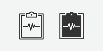 icono de vector aislado de bloc de notas de medicina