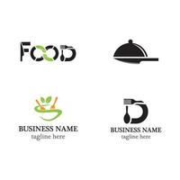 Food logo template icon set vector