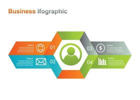 business infograpic design template. 4 option infographic vector illustration. perfect for marketing, promotion, presentation design element