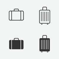 conjunto de iconos de equipaje. ilustración vectorial de maleta para web vector