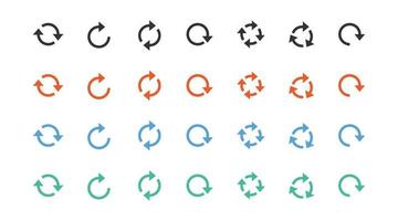 Set of different arrow sign icon vector