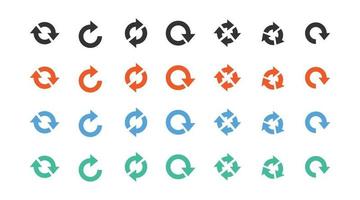 Set of different arrow sign icon vector