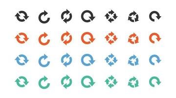 Set of different arrow sign icon vector