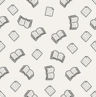 Doodle book vector seamless pattern