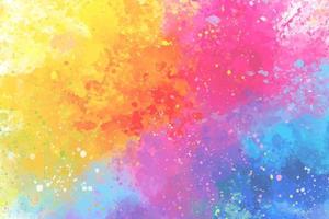 Artistic rainbow colors splash watercolor background vector