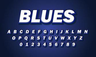 blues font alphabet vector