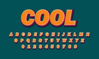 cool font alphabet vector