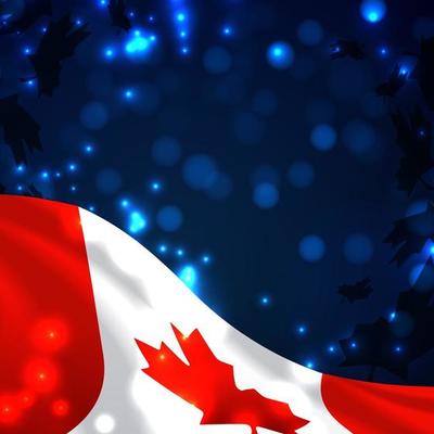 Modern 3D Canada Day Background