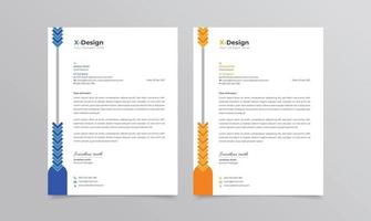 Professional business letterhead template design vector