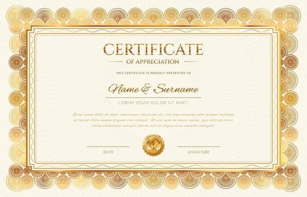 Elegant Diploma Certificate Template