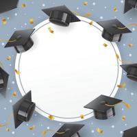 Graduation Hat Template Background vector