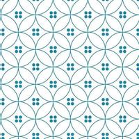 Seamless abstract modern geometric circle line pattern for elegant background. Blue geometric backdrop. Vector  Japanese Pattern.