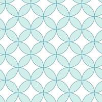 Seamless geometric pattern from circle and square. Light blue abstract background. Japanese seamless pattern.  Vector retro illustration.