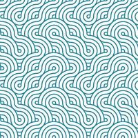 Blue and white stripes weaving texture. Japanese style wavy lines seamless pattern. Print block for fabric, apparel textile, wrapping paper. Minimal oriental vector graphic.